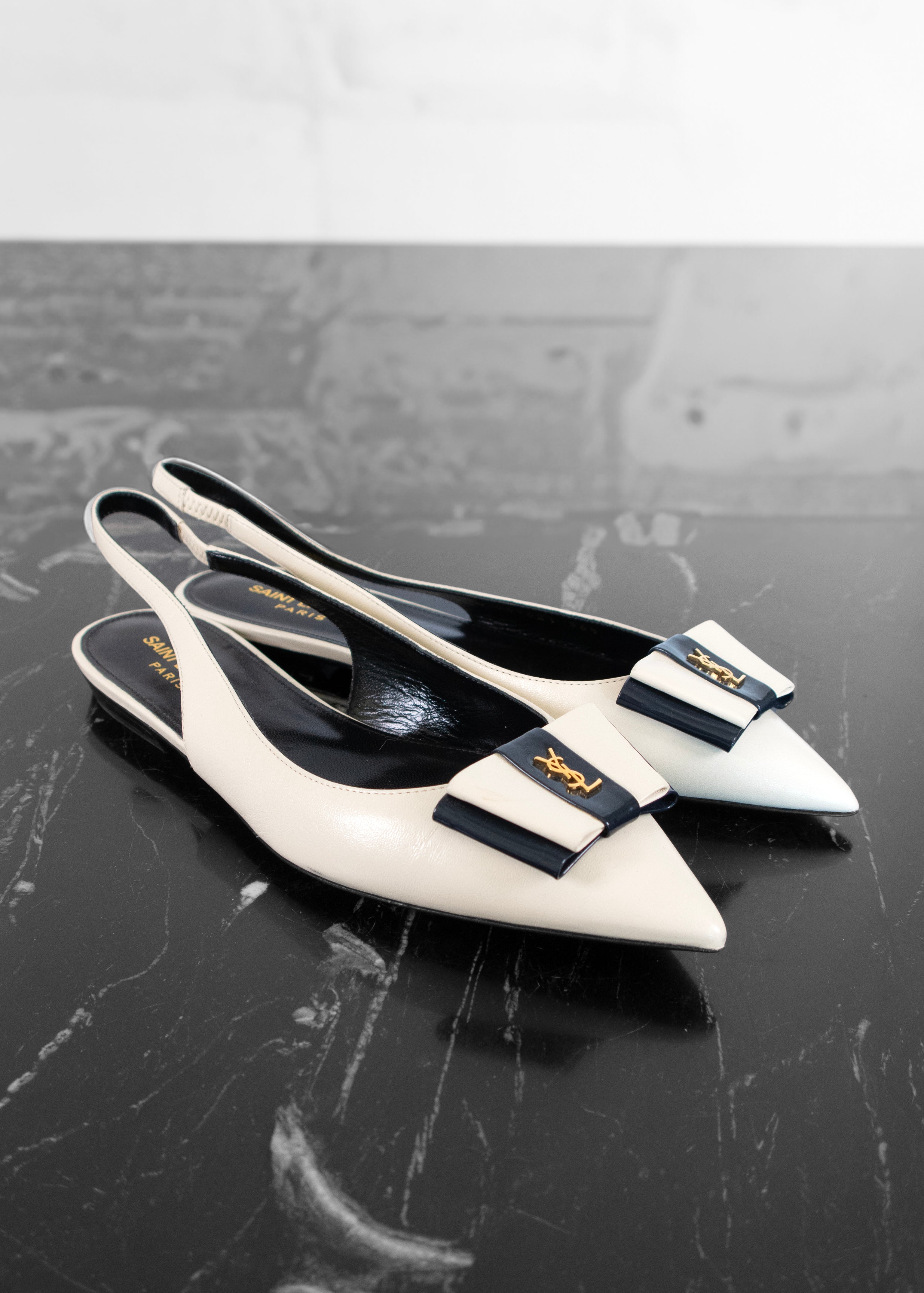 Saint Laurent Belfagor Anais Slingback Flats – Fashion Full