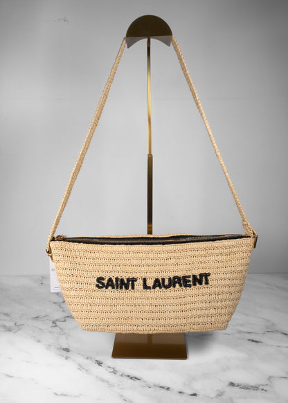 Saint Laurent 2022 Raffia Tuc Shoulder
