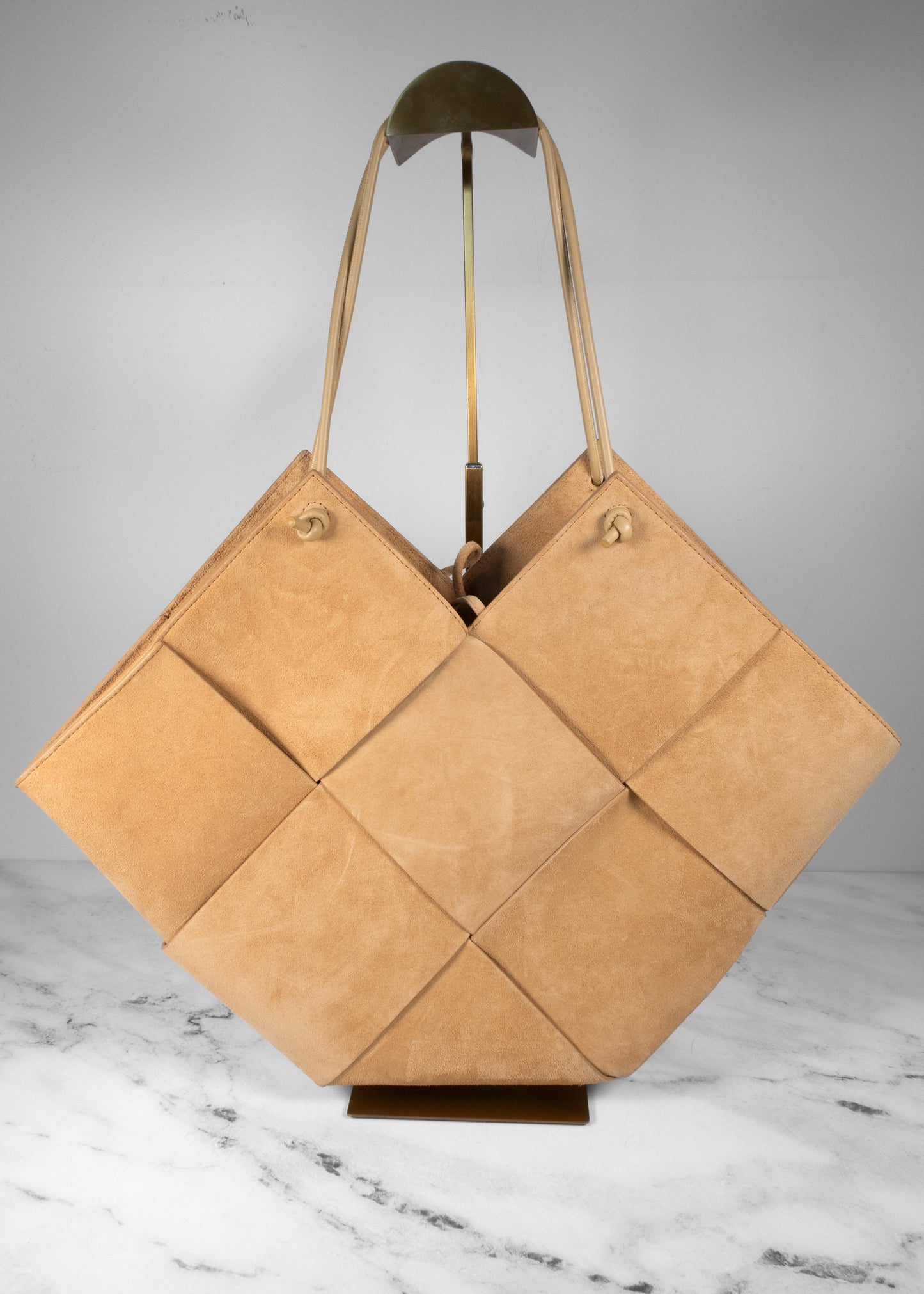 Bottega Veneta Suede Maxi Intrecciato Tote