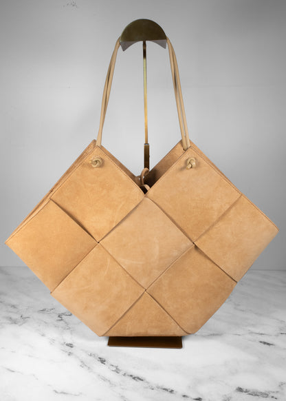 Bottega Veneta Suede Maxi Intrecciato Tote