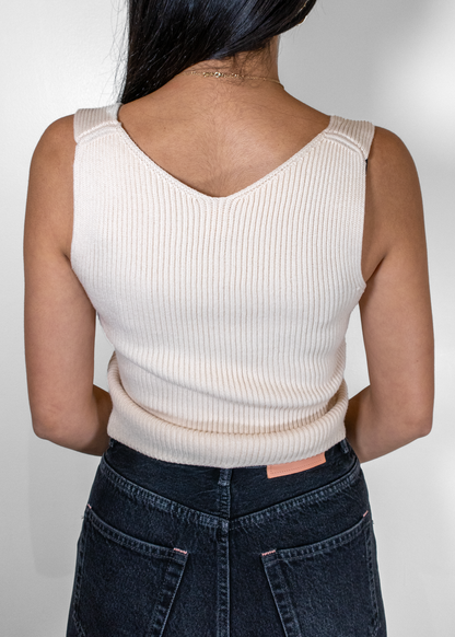 Khaite Cashmere V-Neck Tank Top