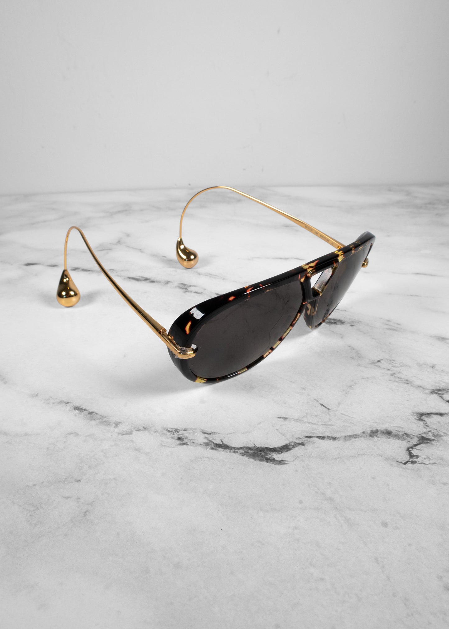 Bottega Veneta Tortoise Aviator Sunglasses
