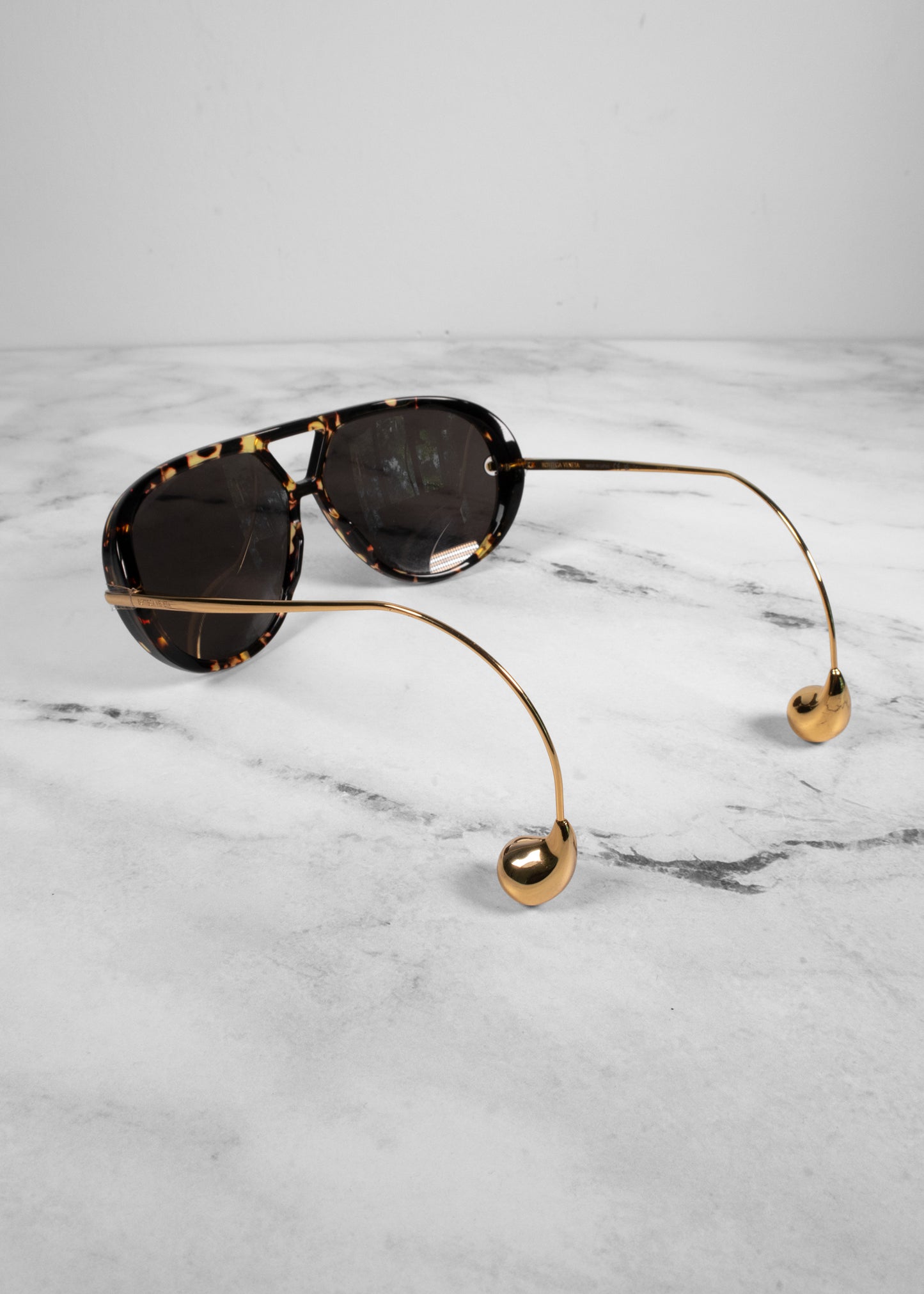 Bottega Veneta Tortoise Aviator Sunglasses