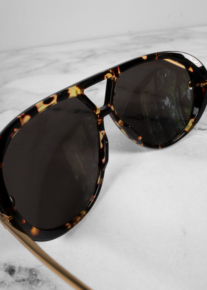 Bottega Veneta Tortoise Aviator Sunglasses