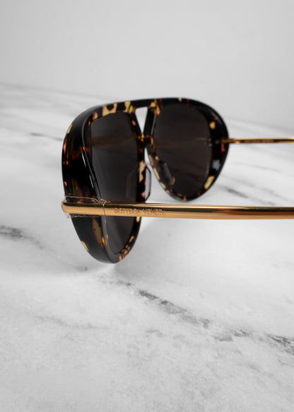 Bottega Veneta Tortoise Aviator Sunglasses