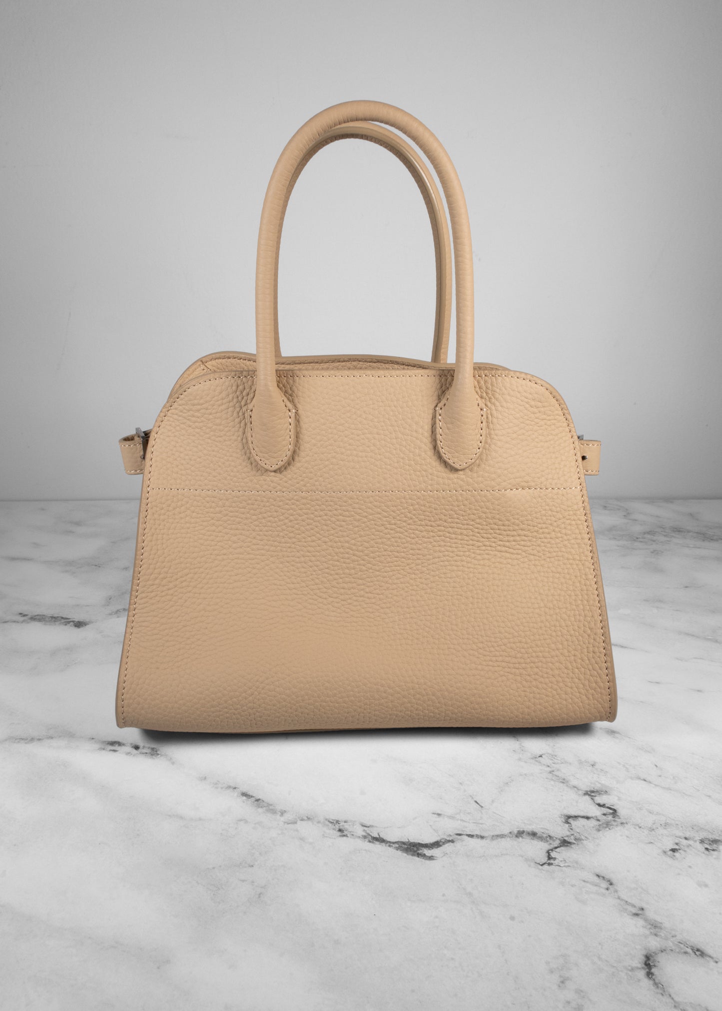 The Row Soft Margaux Bag Beige in Leather
