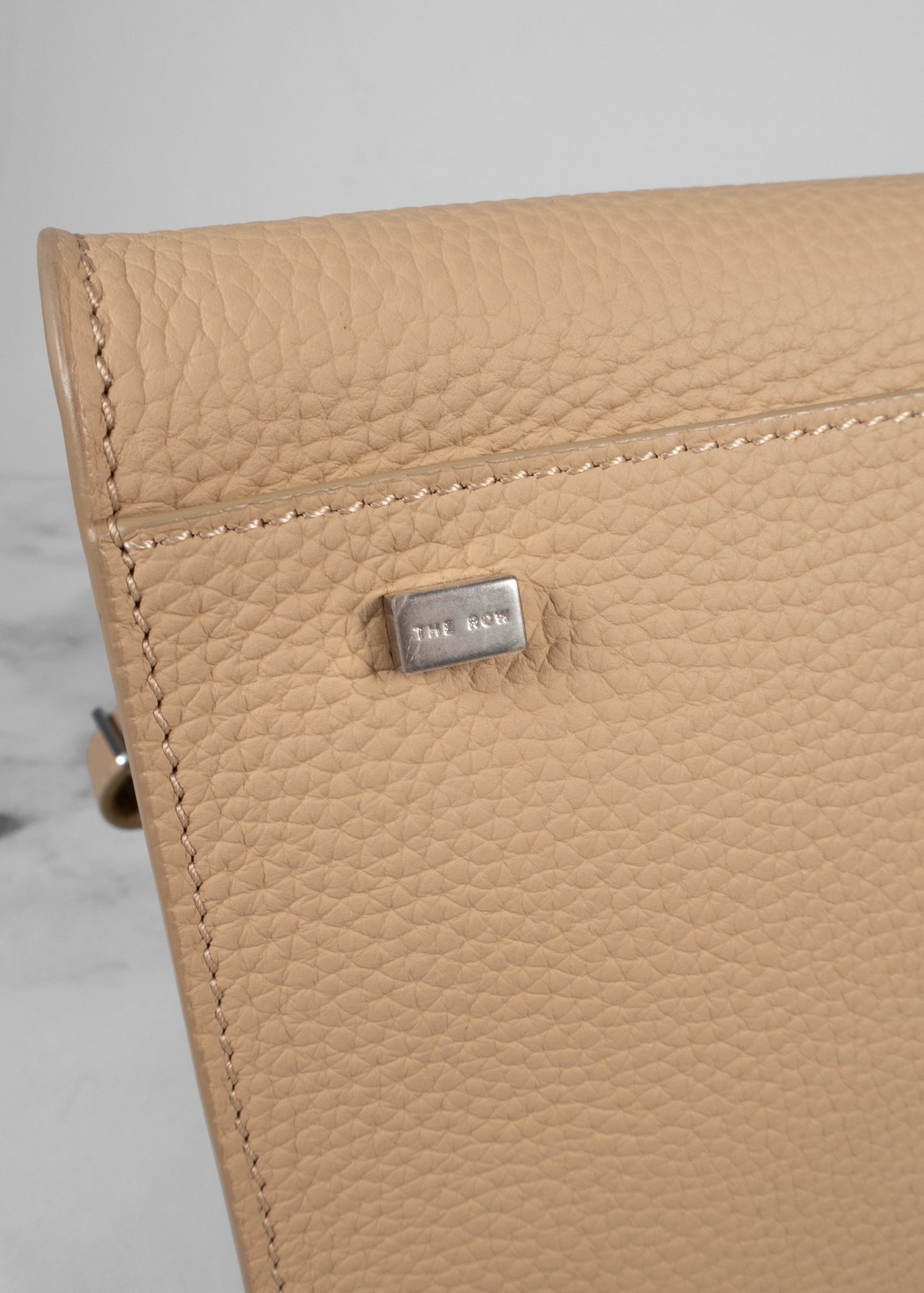 The Row Soft Margaux Bag Beige in Leather