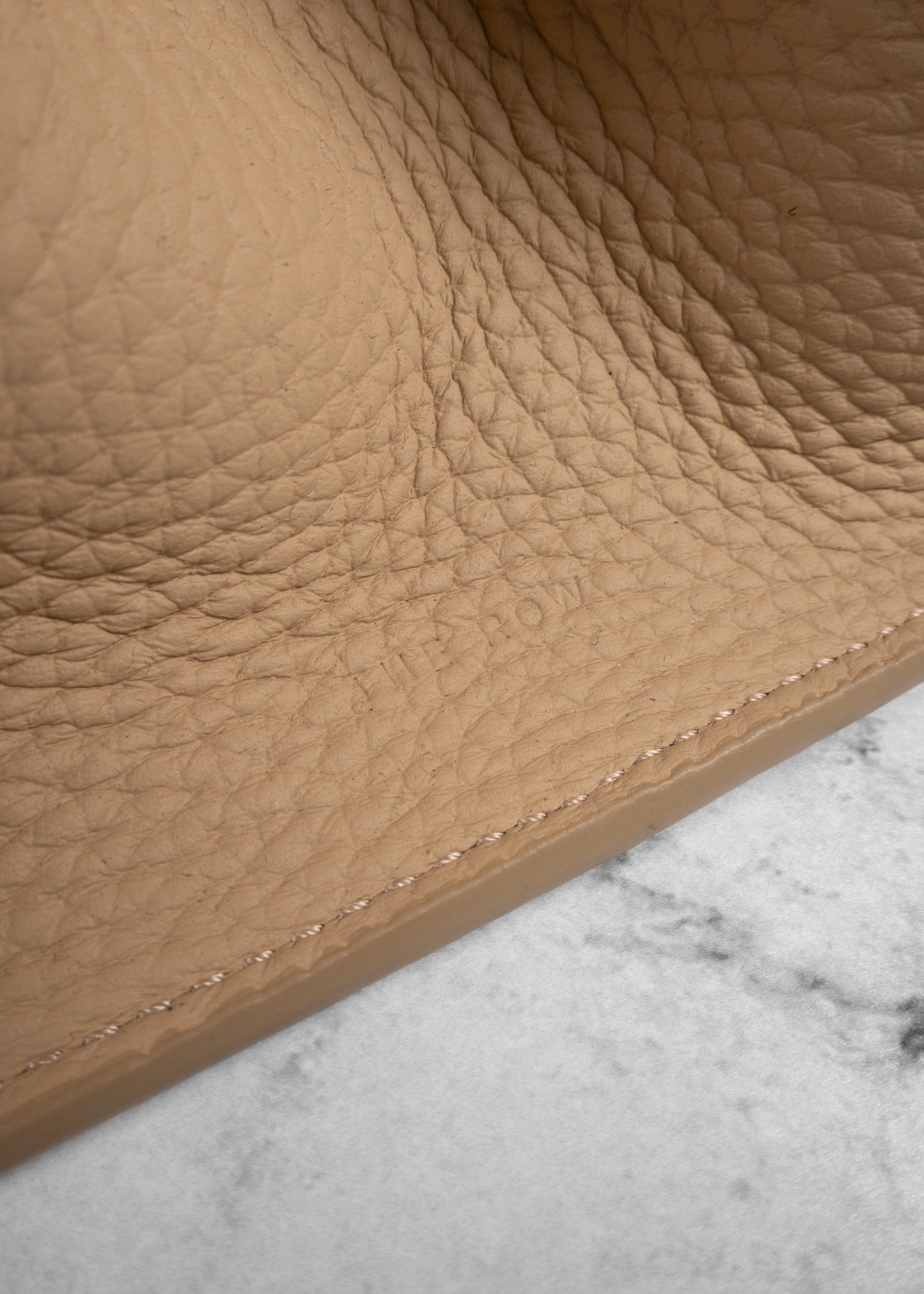 The Row Soft Margaux Bag Beige in Leather
