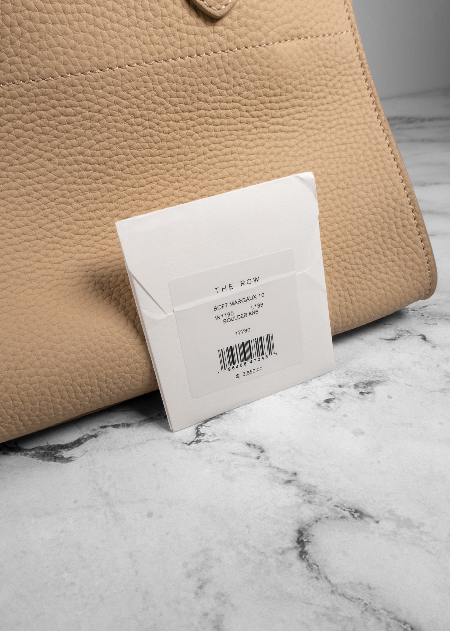 The Row Soft Margaux Bag Beige in Leather