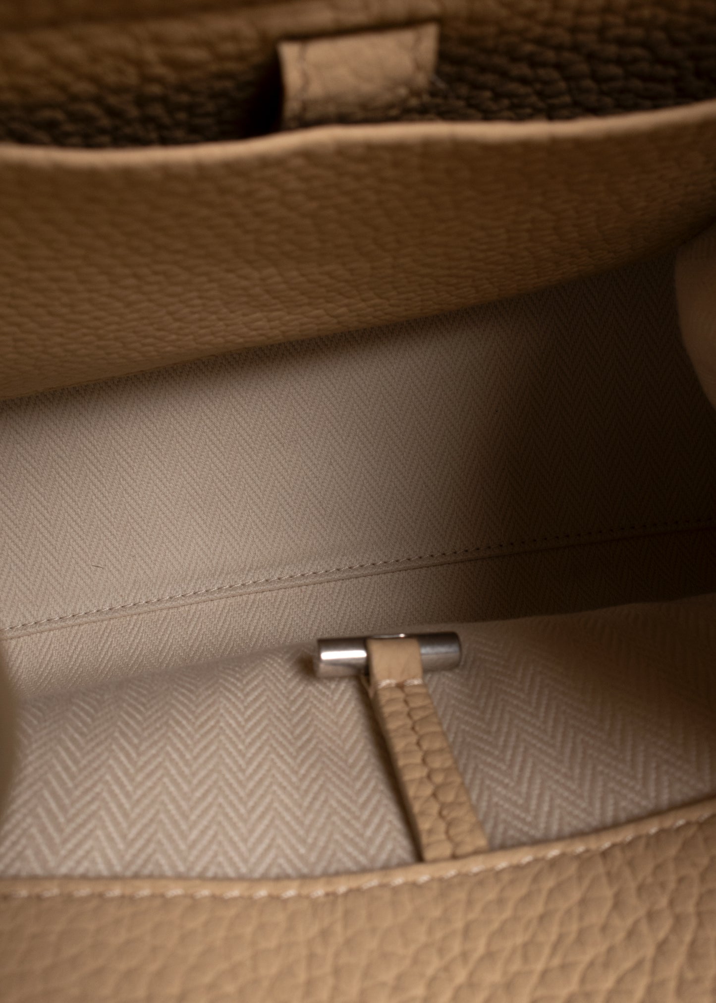 The Row Soft Margaux Bag Beige in Leather