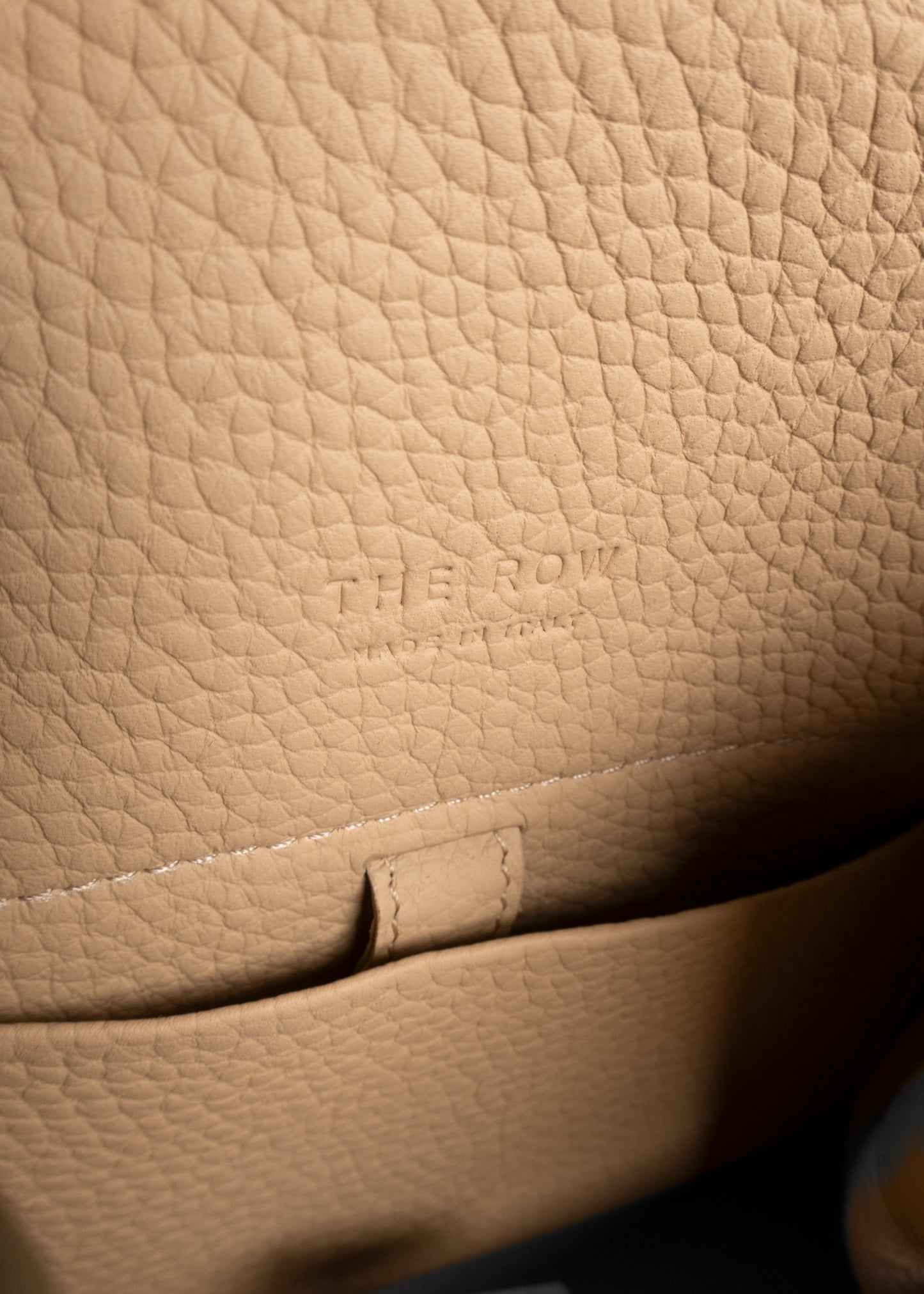 The Row Soft Margaux Bag Beige in Leather
