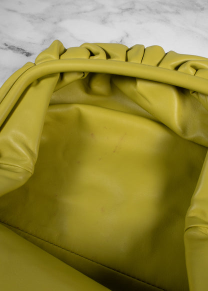 Bottega Veneta Smooth Butter Calf The Pouch Oversized Clutch Kiwi