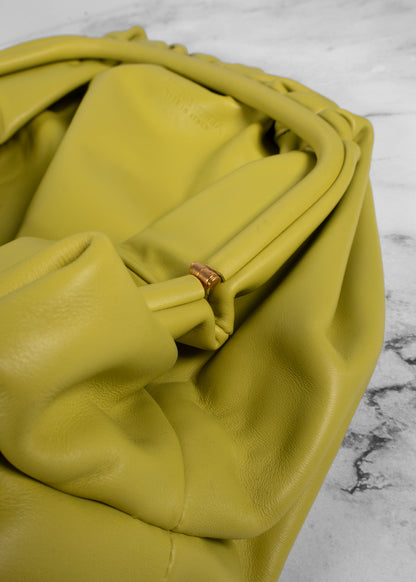 Bottega Veneta Smooth Butter Calf The Pouch Oversized Clutch Kiwi