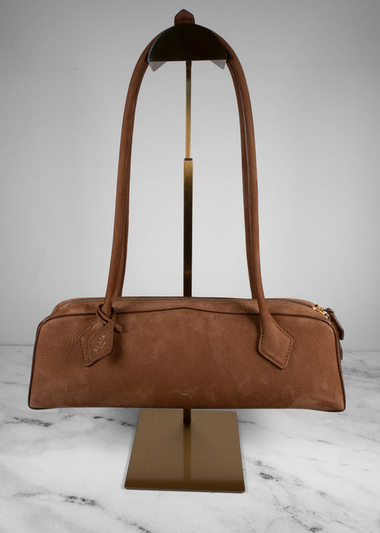 Alaia Le Teckel Medium Suede Shoulder Bag