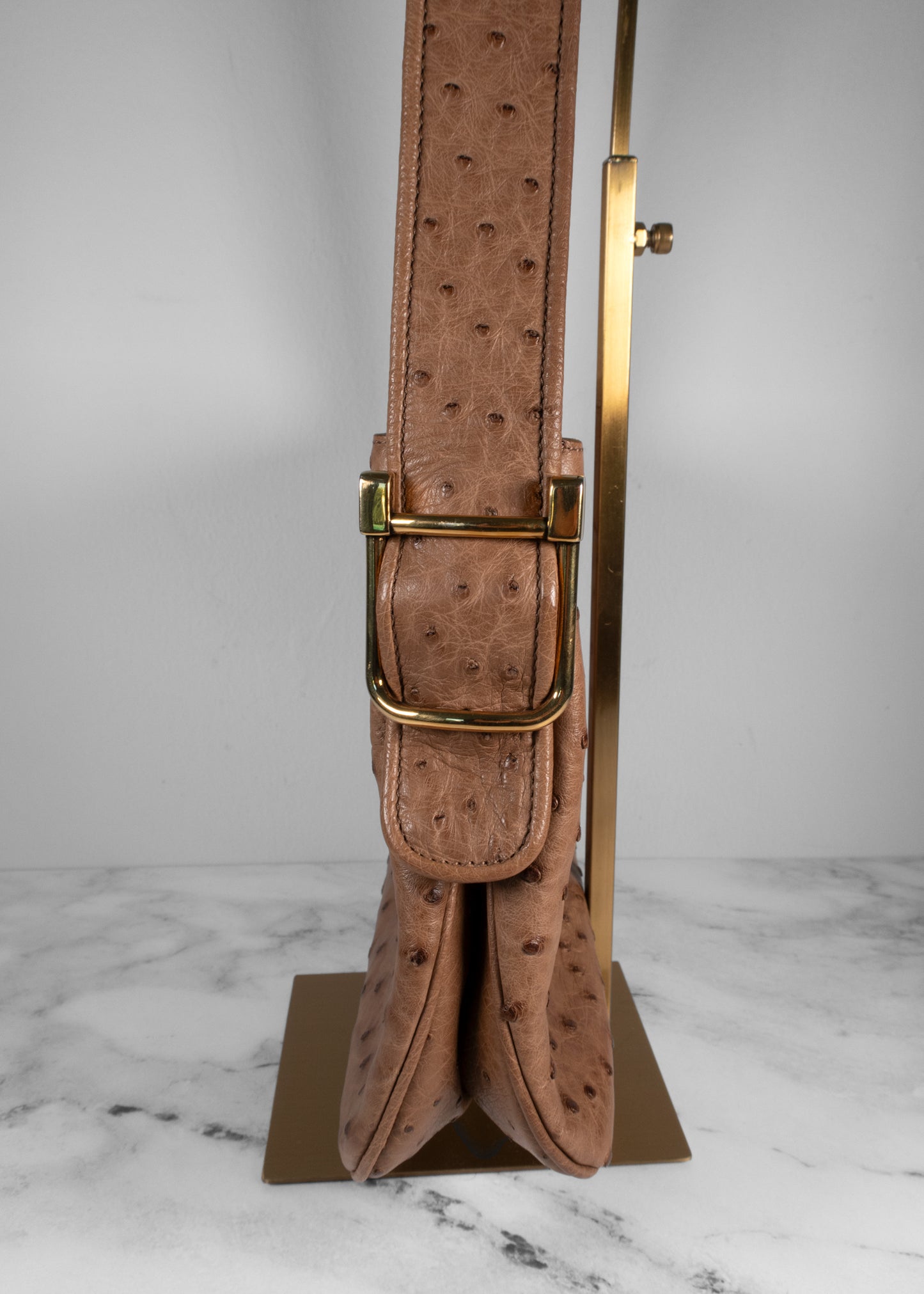 Gucci '1973' Ostrich Shoulder Bag