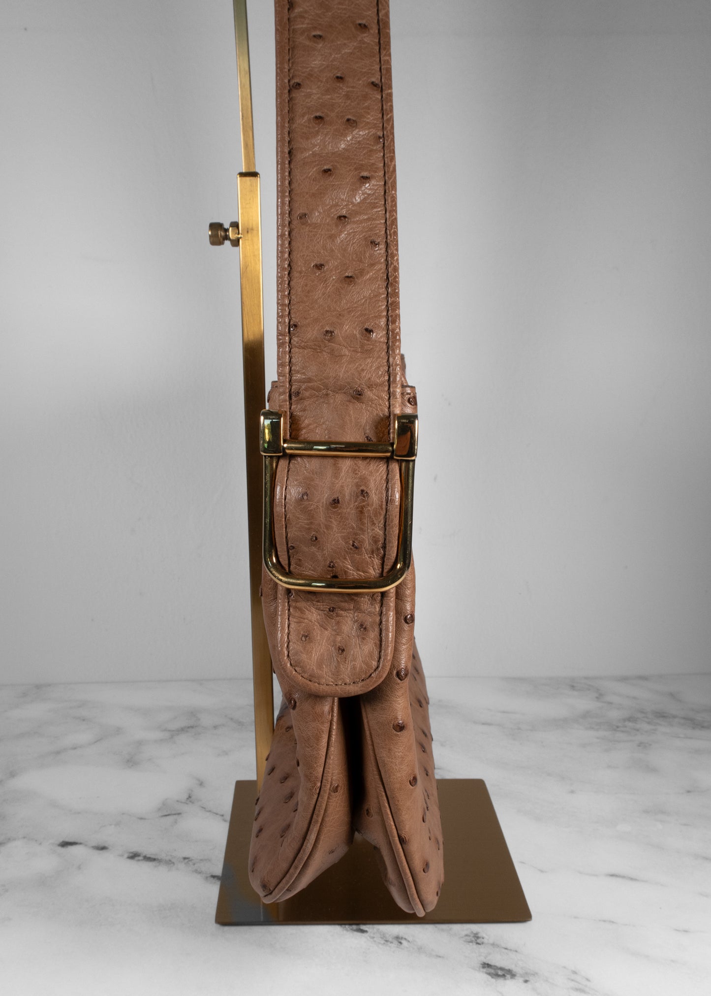 Gucci '1973' Ostrich Shoulder Bag