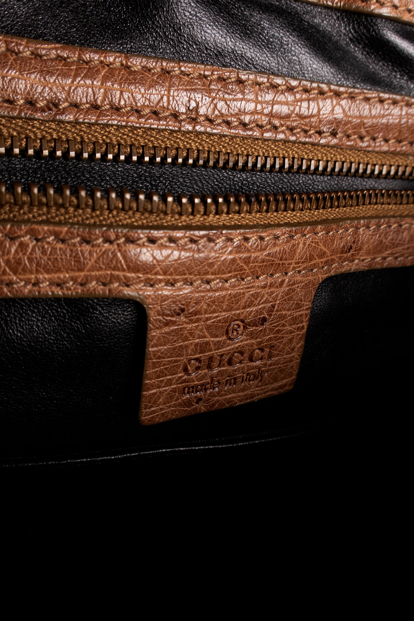 Gucci '1973' Ostrich Shoulder Bag