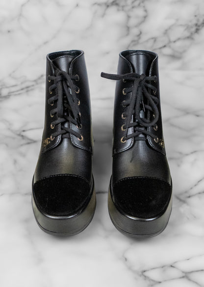 Chanel 2022 Leather Combat Boots