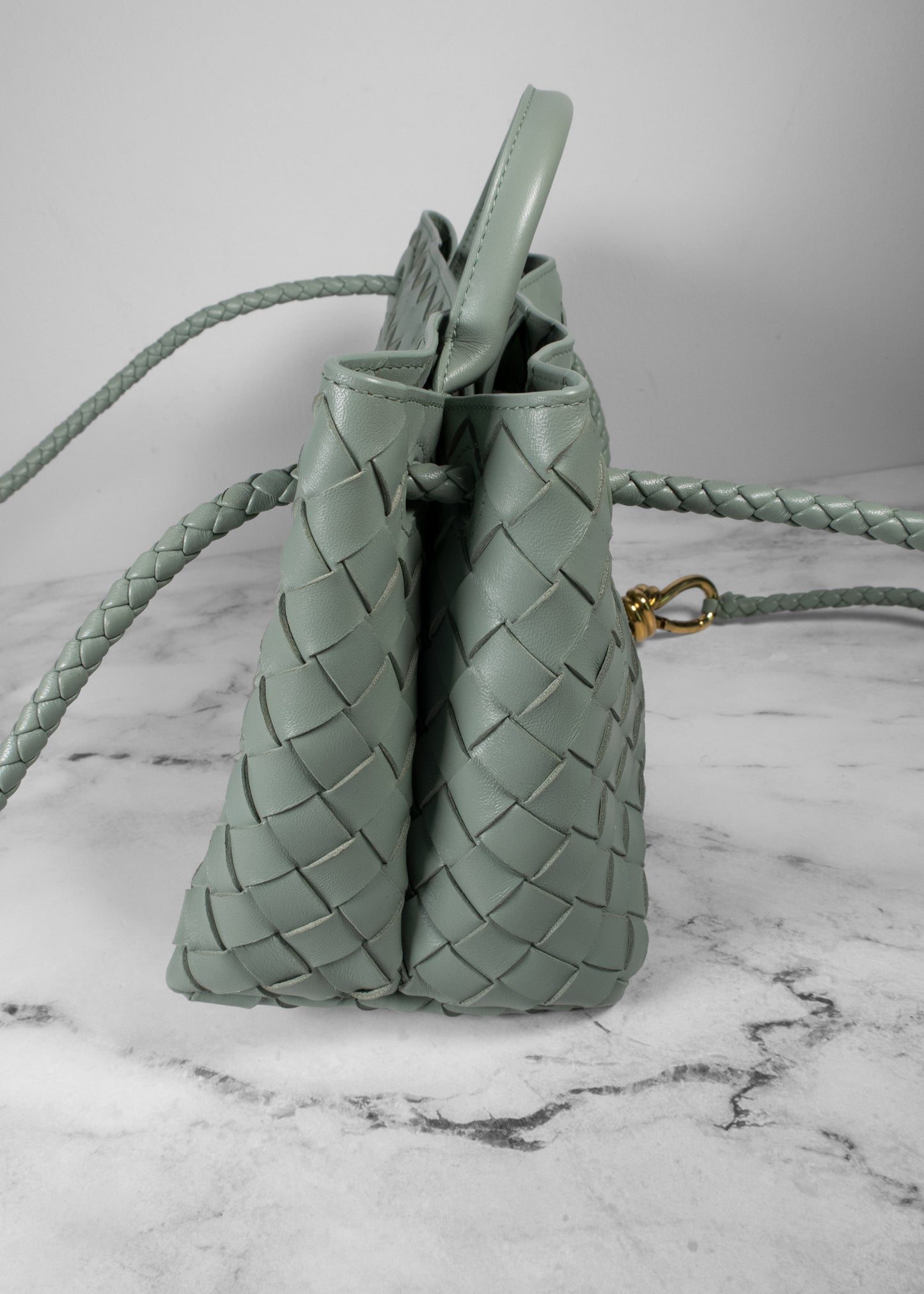 Bottega Veneta Small Andiamo Intrecciato Leather Shoulder Bag