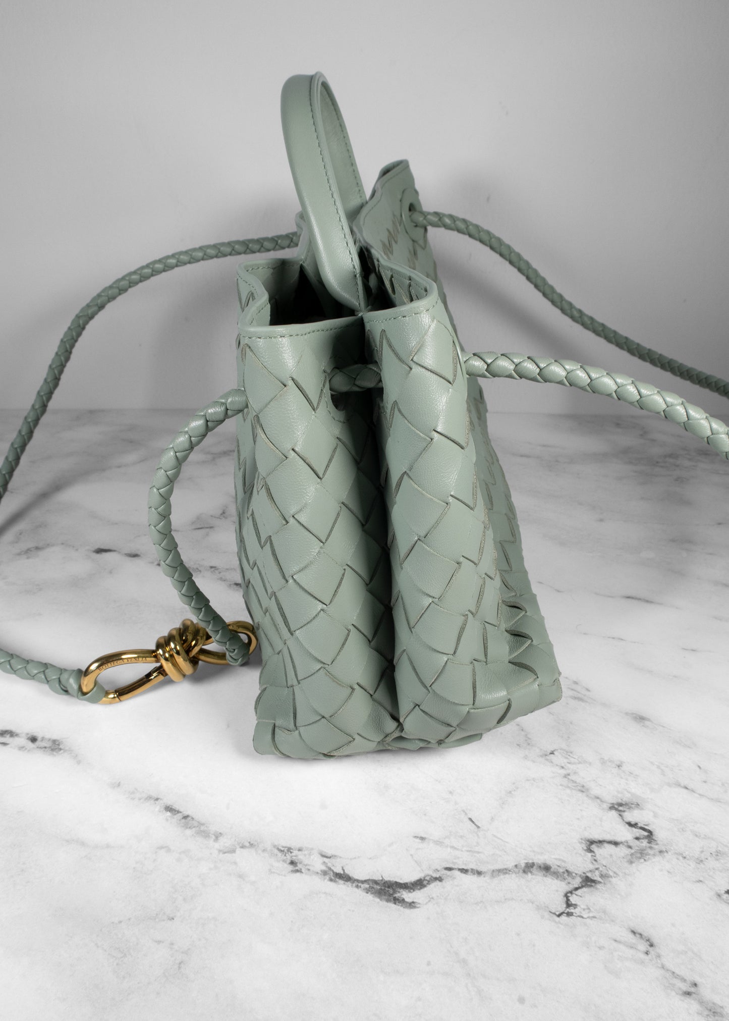 Bottega Veneta Small Andiamo Intrecciato Leather Shoulder Bag