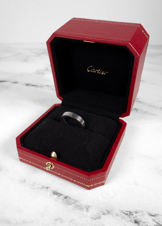 Cartier Love White Gold Ring with 1 diamond
