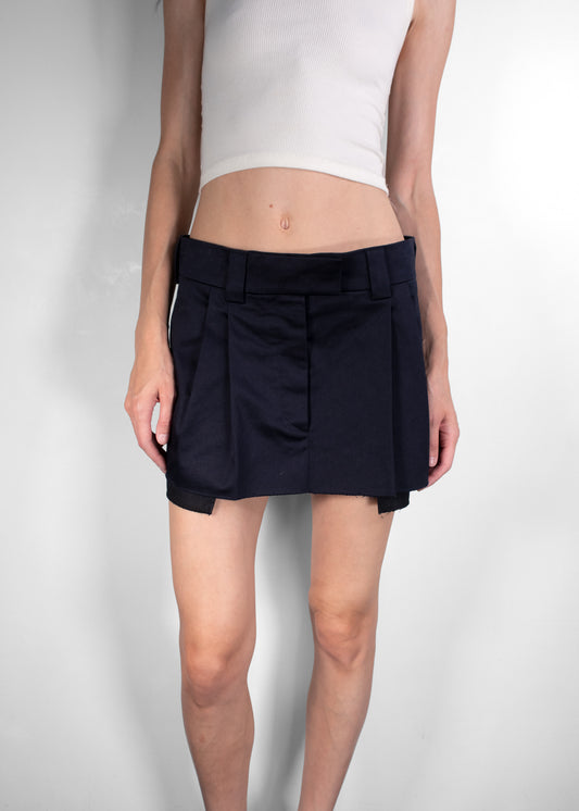 Miu Miu Blue Prince of Wales Check Miniskirt
