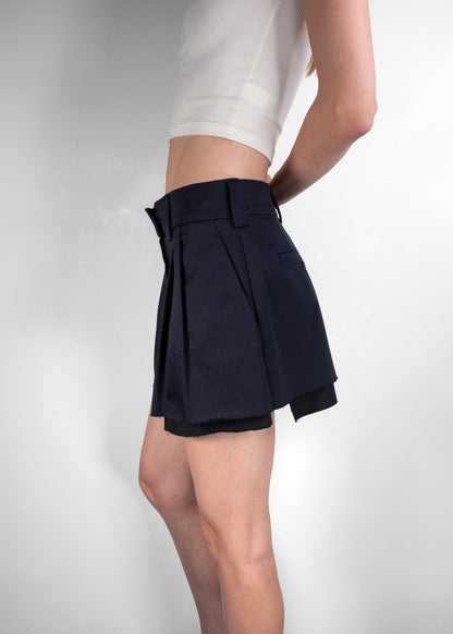 Miu Miu Blue Prince of Wales Check Miniskirt