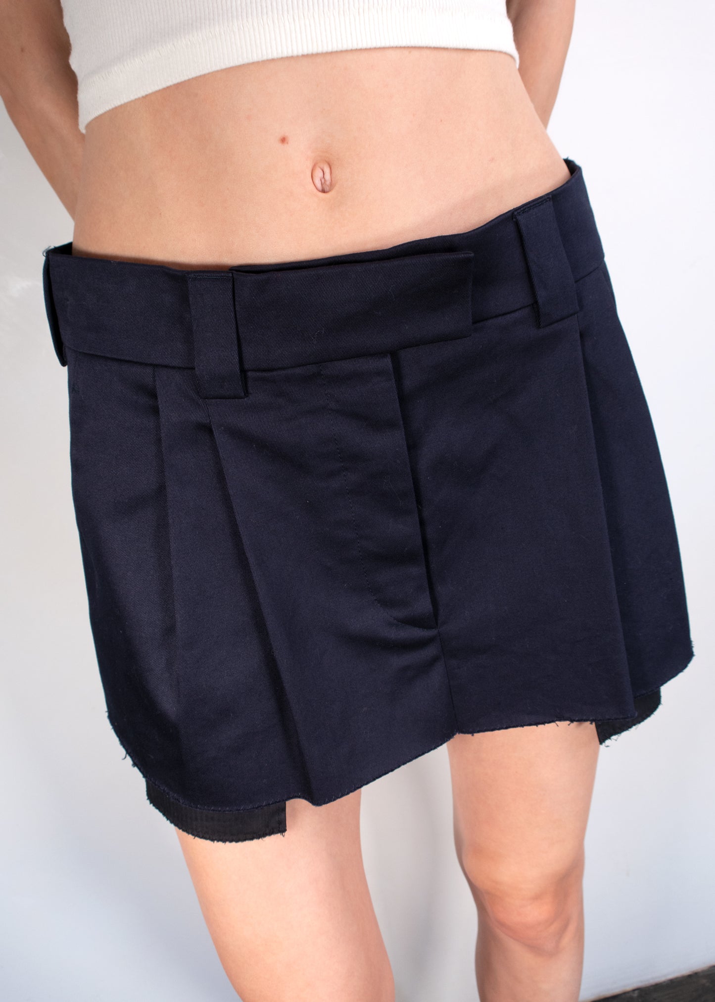 Miu Miu Blue Prince of Wales Check Miniskirt