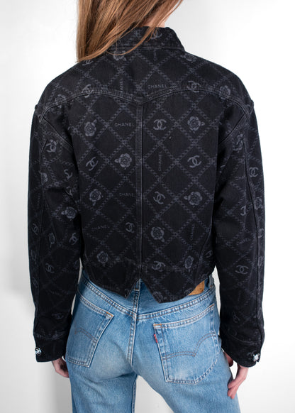 Chanel 2023 Printed Denim Jacket