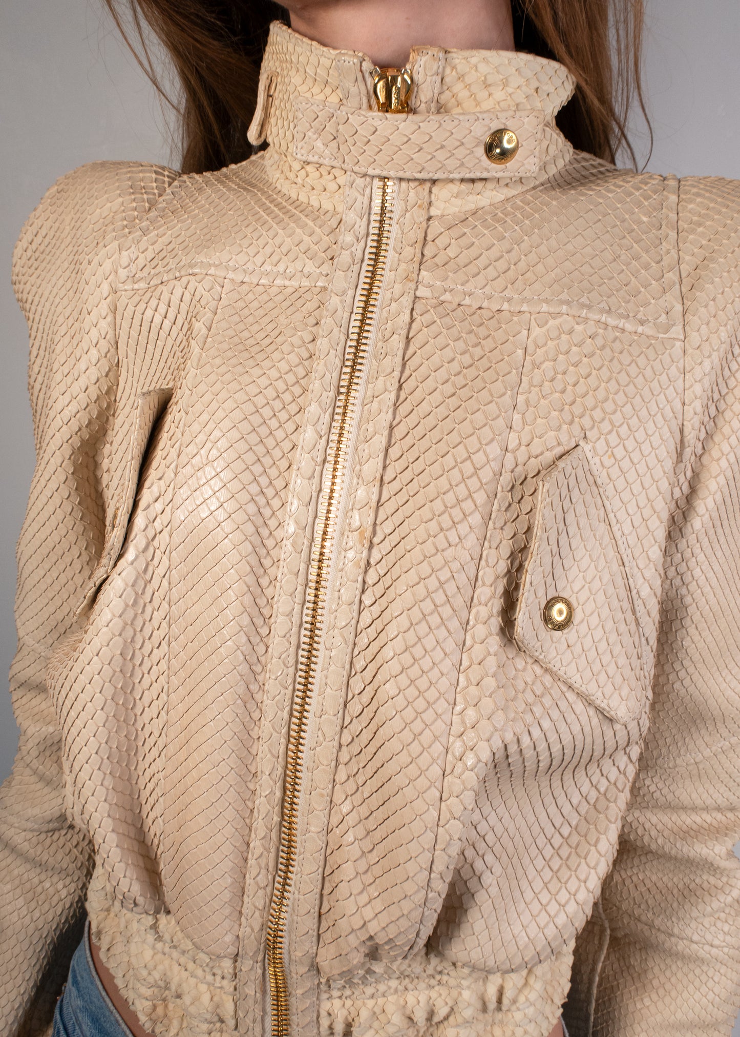 Tom Ford Python Leather Racer Jacket