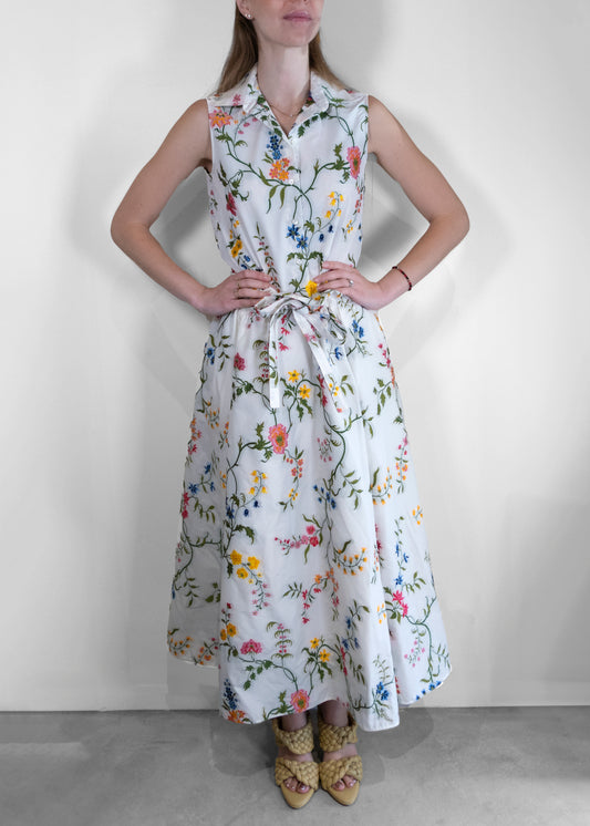 Christian Dior Floral Sleeveless Collared Set