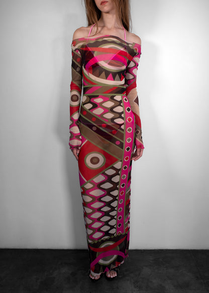Emilio Pucci Vivara Print Long Dress