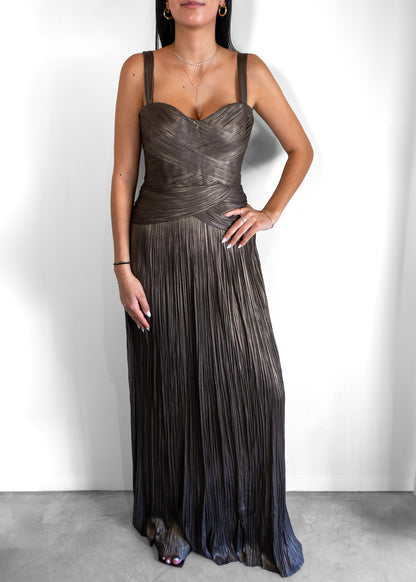 Maria Lucia Hohan Kesia Pleated Bustier Gown