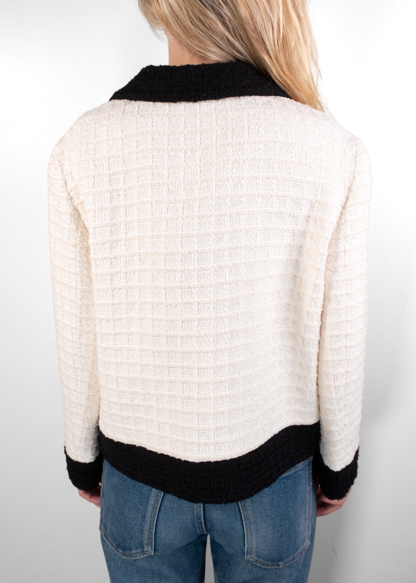 Gucci Black and Ivory Tweed Jacket