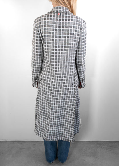 Thom Browne Check-pattern Tweed Coat