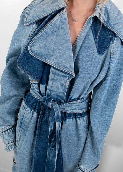 Schiaparelli Denim Trench Coat