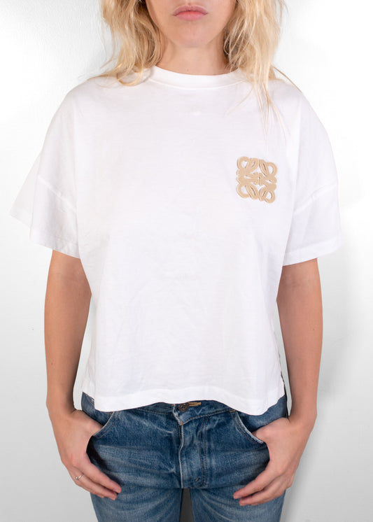 Loewe Boxy Fit T-shirt in White Cotton