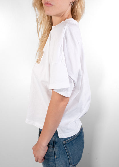 Loewe Boxy Fit T-shirt in White Cotton