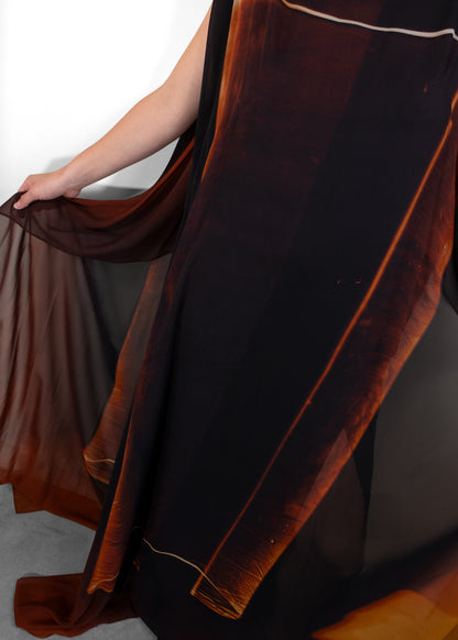Akris Ombré Silk Caftan Gown