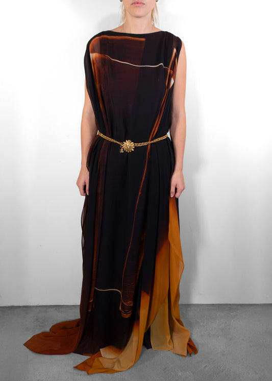 Akris Ombré Silk Caftan Gown