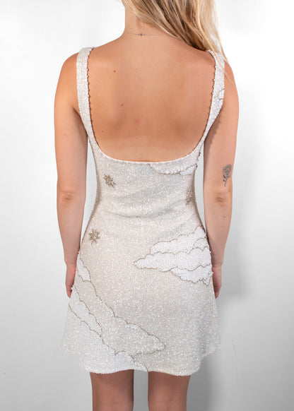 Clio Peppiatt Lucina Embellished Stretch-mesh Mini Dress