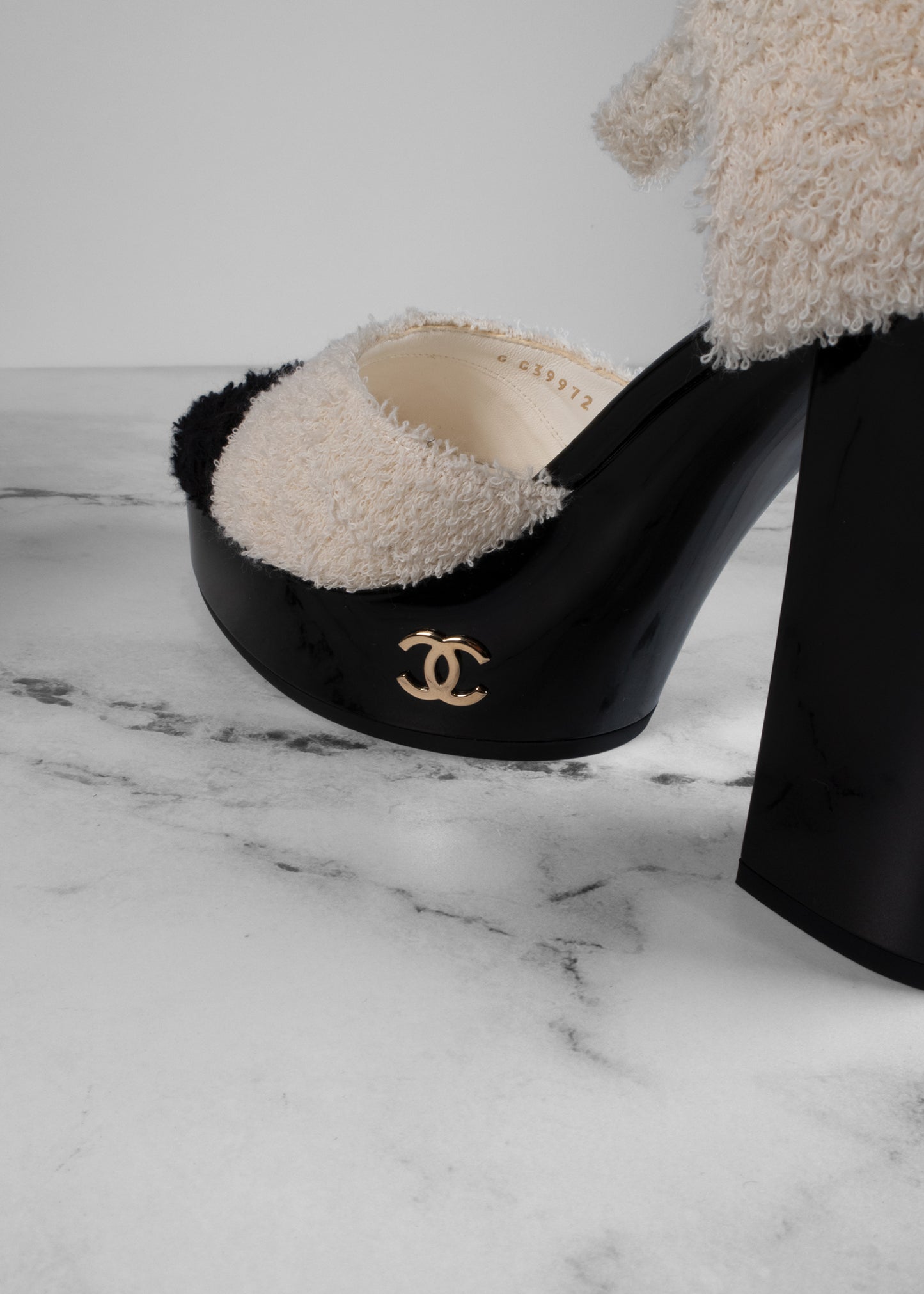 Chanel Cotton Tweed & Grosgrain Mary Janes