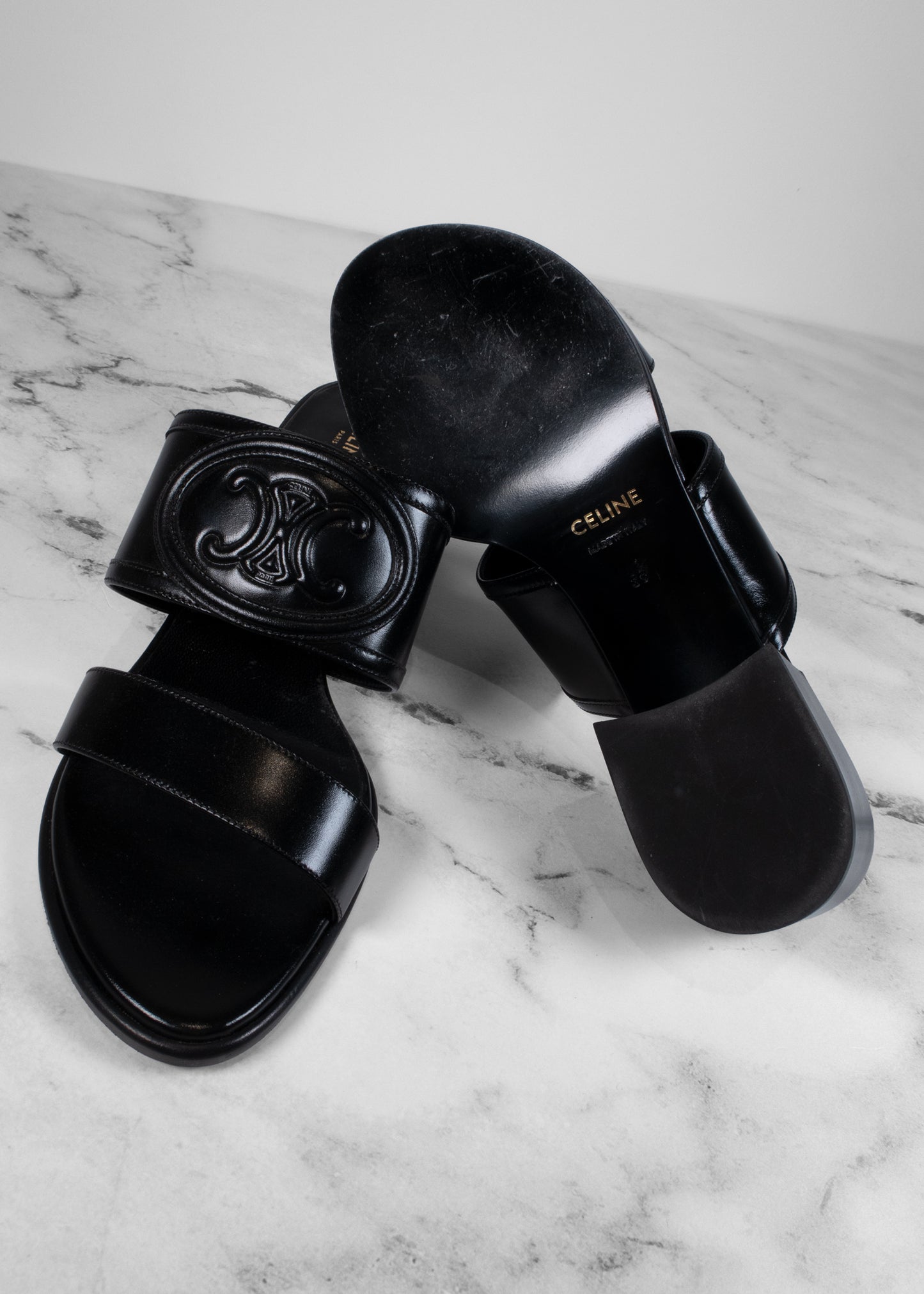 Celine Appoline Mule In Lambskin
