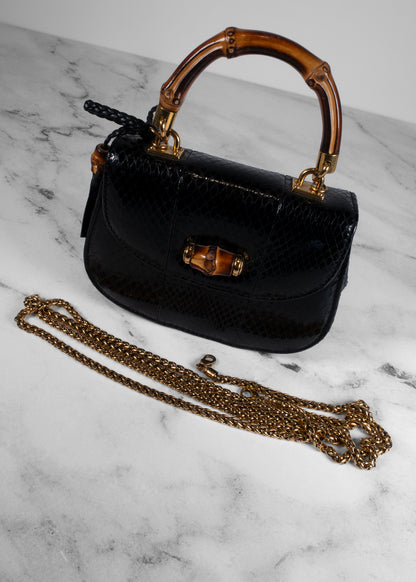 Gucci Bamboo Night Python Bag