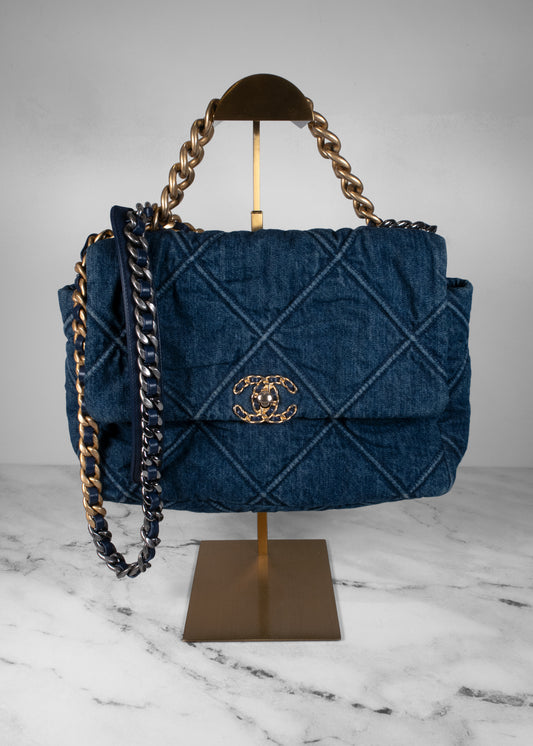Chanel Large Denim 19 Flap Bag