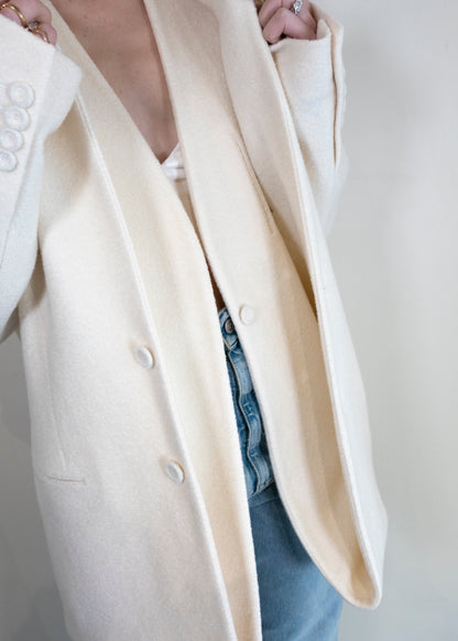 Christian Dior Ivory Collared Coat