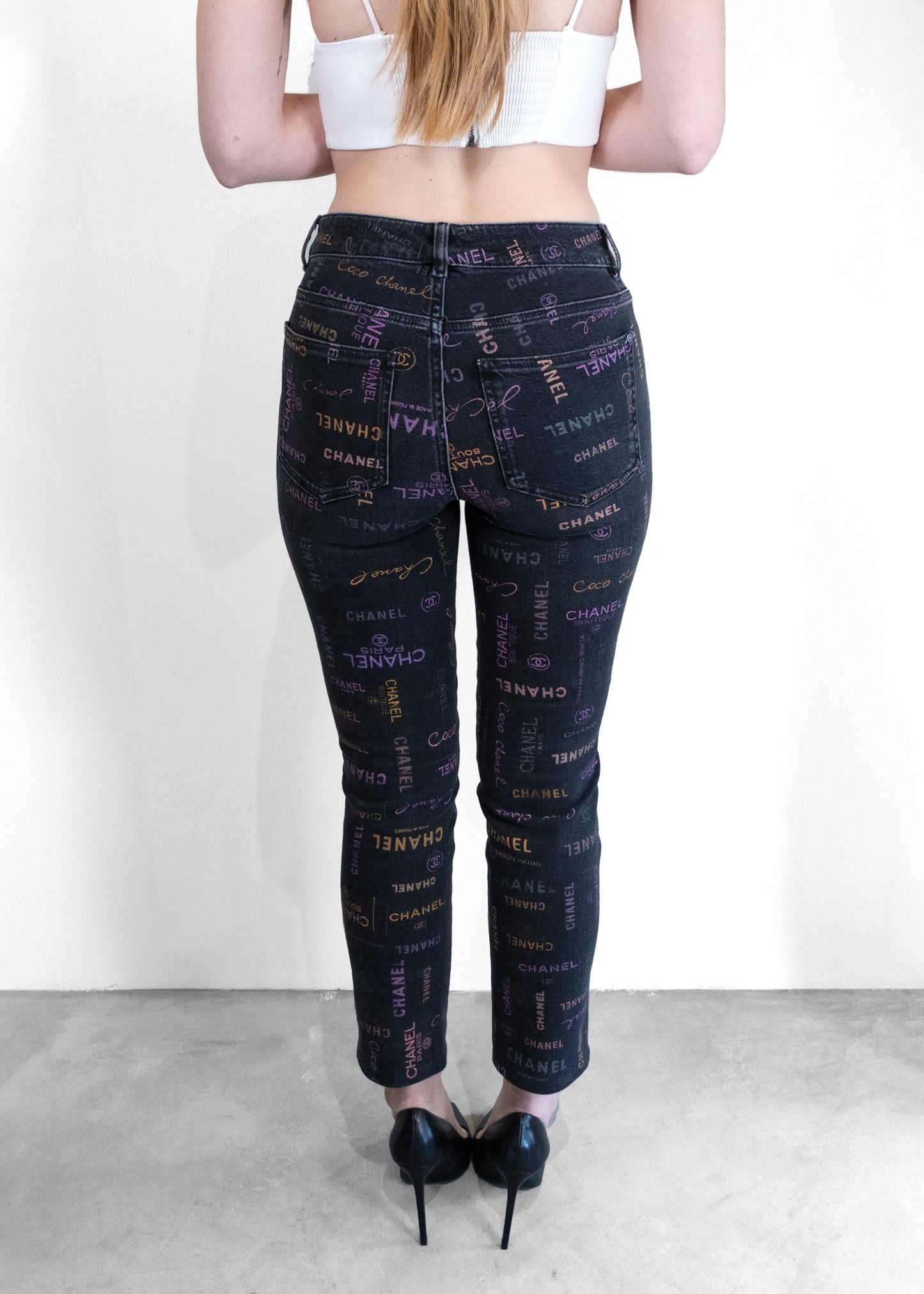 Chanel 2022 logo print Jeans