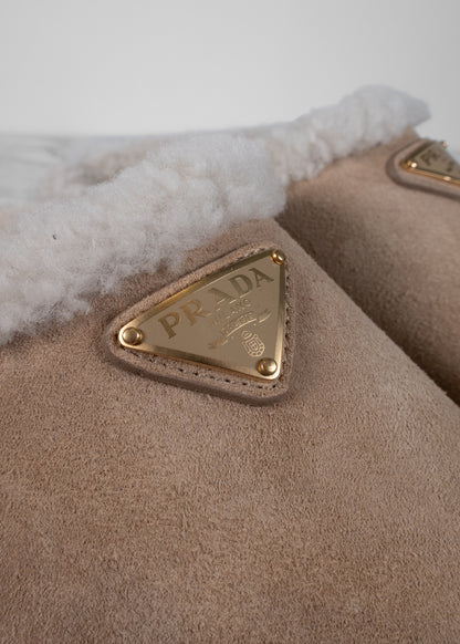 Prada Shearling Slides