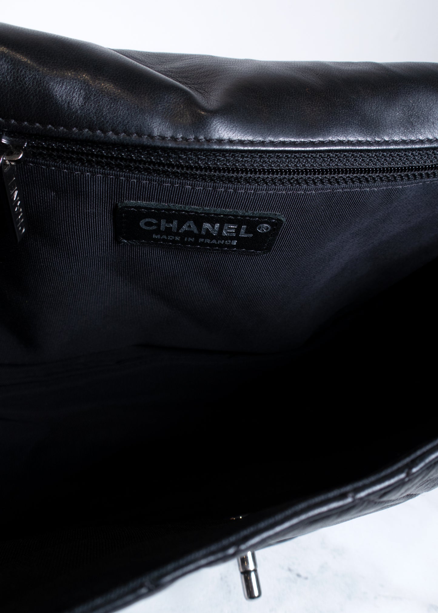 Chanel Black Leather Hula Hoop Shoulder Bag