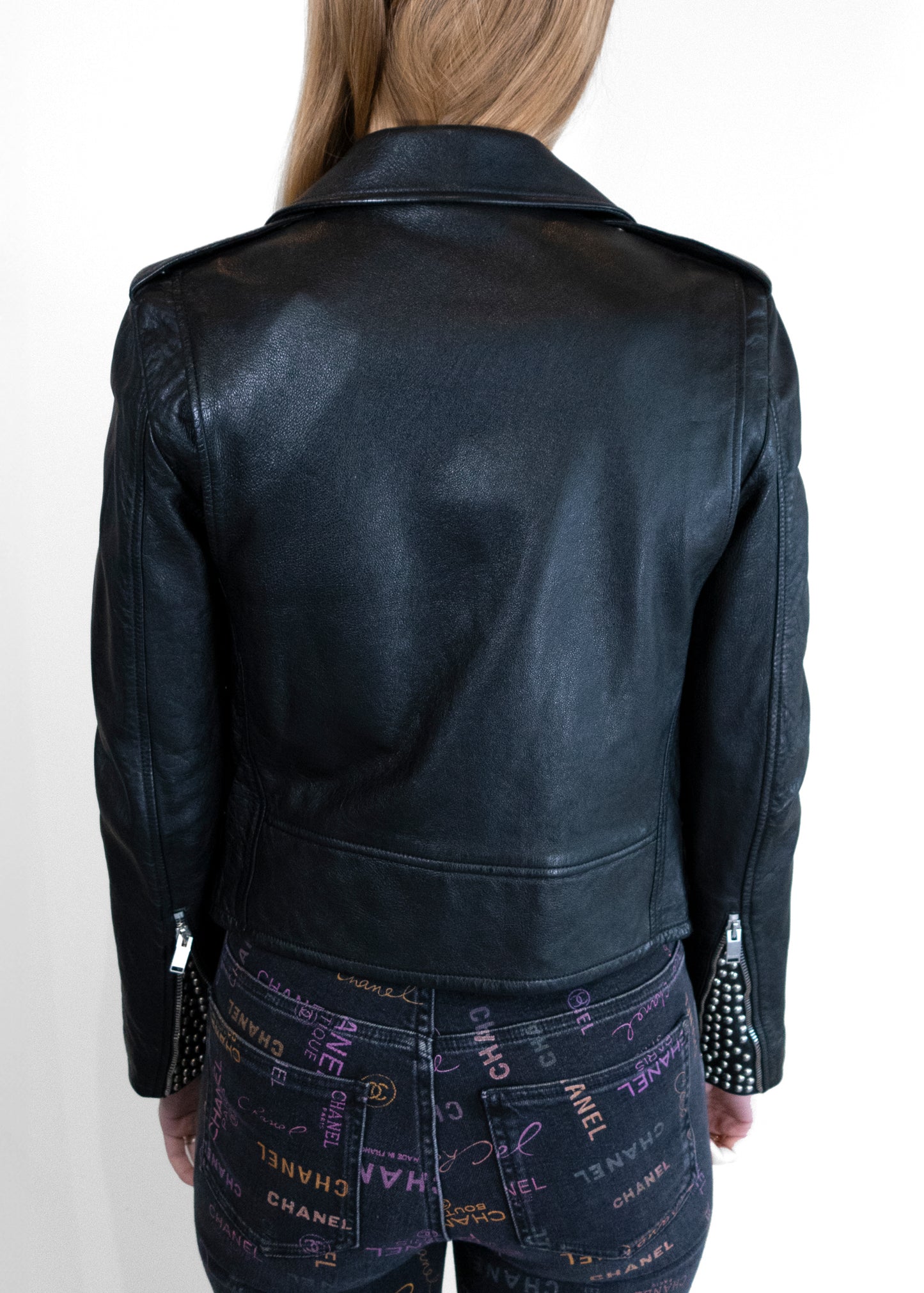 Saint Laurent Calf Leather Biker Jacket